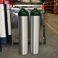 Cilindro de Oxígeno Médico de Aluminio Industrial para Hospital ZX DOT-3AL M6 MD ME M60 M74, Fabricante de Tanques de Gas Vacíos con Válvula