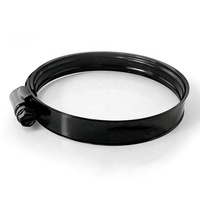 Collier de serrage métrique double couche américain en acier inoxydable noir à couple constant réglable avec tailles personnalisables