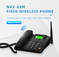 Téléphone fixe sans fil Gsm Desktop Téléphone sans fil à double carte SIM