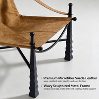 Fauteuils de salon modernes de luxe nordiques au design unique, grand fauteuil individuel à dossier haut en cuir pour hôtel