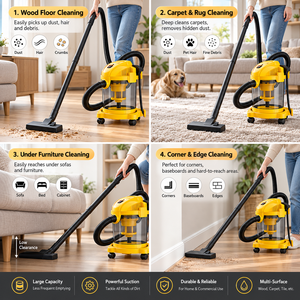Aspirateur Balai Eau et Poussière 1400W 17KPA 8L de poussière 4L de réservoir d'eau 220-240V 2200mAh 85dB 3.44kg Portable Domestique OEM ODM - Product Image 3