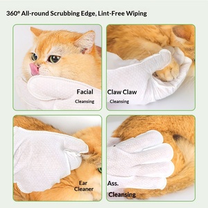 Guantes de Limpieza en Seco para Mascotas Surepawzy, para Perros y Gatos, Sin Enjuague, Desodorantes, Juego Personalizado de 6 Piezas - Product Image 3