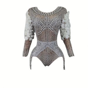 Vestidos de Baile de Salón para Mujer, Inspirados en <span class=keywords><strong>Beyoncé</strong></span>, con Perlas, Pedrería y Flores, Elásticos - Product Image 3