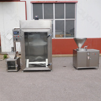Fumoir et four électriques industriels 50-1000 kg/h avec moteur, fumoir automatique en acier inoxydable pour poisson, viande et saucisses, haute vitesse