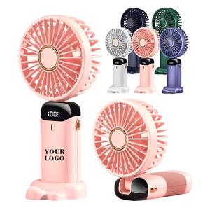 0728 New Portable Standing Fan Usb Rechargeable <b>Battery</b> <b>Operated</b> Cooling Device Handheld Mini for Outdoor Use - Product Image 3