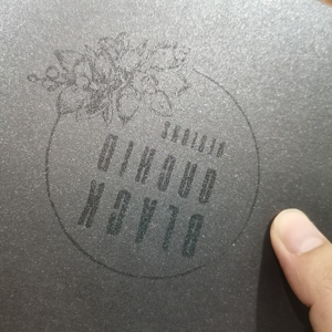 Cutting Die Luxury <b>Black</b> Matte Logo Gloss A5 Gift Card Envelope for Bills - Product Image 1