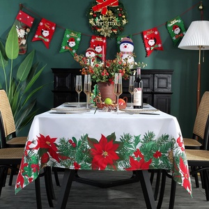 Tovaglia di natale usa e getta ovale in acciaio inossidabile rettangolo di stella di natale per decorazioni per feste - Product Image 6