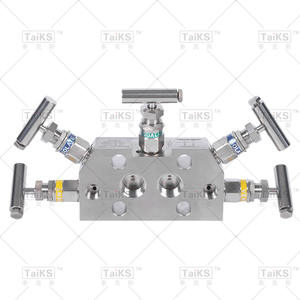 Collecteur à cinq vannes en acier inoxydable 304 avec filetages internes et externes pour instruments de mesure de pression - Product Image 3