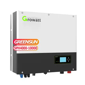 Growatt Drie Fase Sph 10000tl3 BH-UP Aan/Uit Grid Hybride Omvormer 5kw 6kw 8kva Dual Mppt 400V Zonne-Energie Omvormer Met Batterij