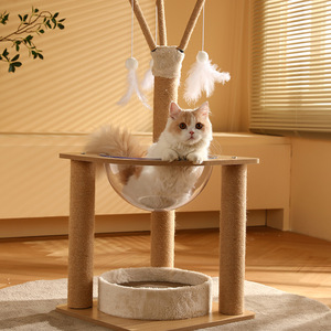 Árbol rascador para gatos, cama integrada para gatos, torre para gatos, estructura para gatos, juguete grande de sisal, plataforma de salto, poste rascador - Product Image 3