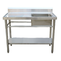 RVS 201/304 dubbele spoelbak voor kantine, restaurant, hotel, wasserij, grote MOQ, groothandel, leverancier voor professionele keukens