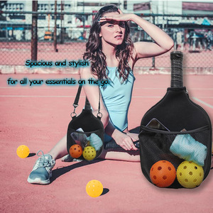 Nouveau sac de raquette Peak Crossbody noir en maille résistant à l'eau, sac à bandoulière pour sports de plein air, pour le badminton - Product Image 4