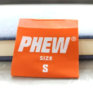 服装编织标签服装标签定制标志接受定制颜色定制形状直剪聚酯可持续100件