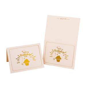 Tarjeta de feliz <span class=keywords><strong>cumpleaños</strong></span>, tienda de flores, tienda de panadería, tarjeta de felicitación, felicitaciones, tarjetas de felicitación con logotipo de lámina de oro personalizado - Product Image 3