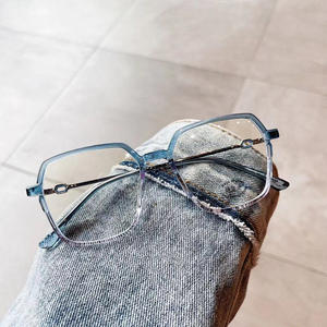 Nouvelle monture de lunettes anti-lumière bleue TR90 pour femmes, monture géométrique complète, verres PC, protection anti-UV O2 30106 - Product Image 1