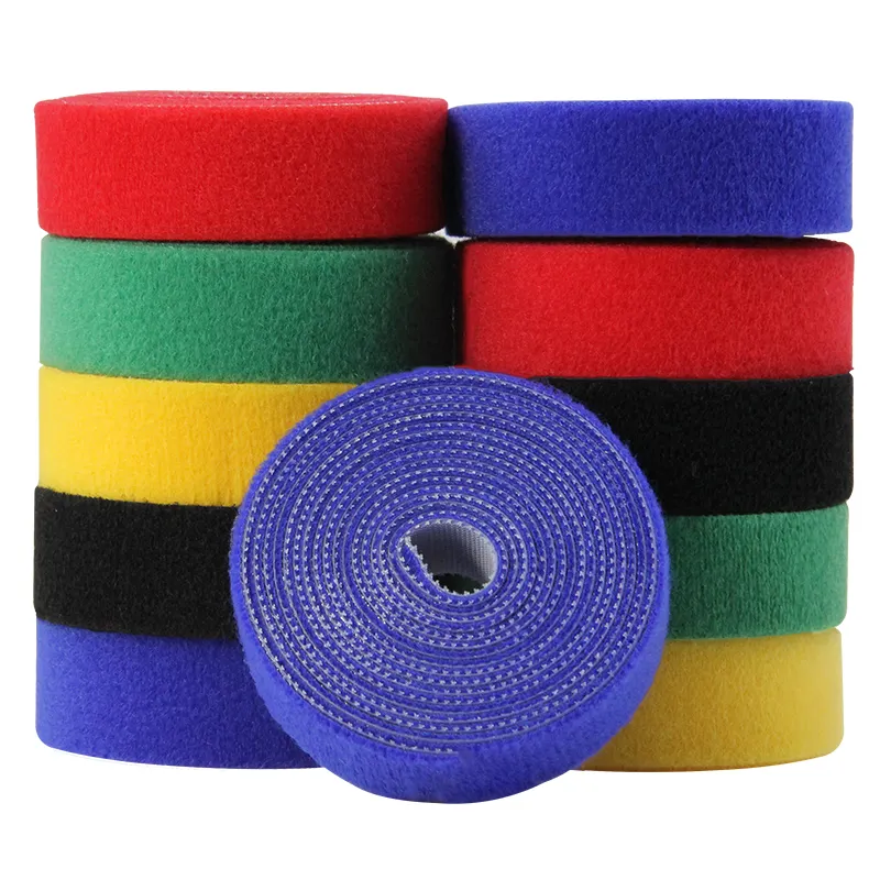 Hete Verkoop 25Mm Velcroes 100% Nylon Haak En Lus Band Tape Dunne Zware Rug Naar Rug Zelfklevende Dubbelzijde