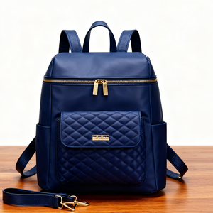 Mochila de Maternidad Grande de Cuero Marrón Elegante Personalizada OEM del Fabricante para Pañales de Bebé - Product Image 2