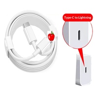 Câble USB-A pour iPhone pour charge rapide PD 20W/12W/18W et transfert de données, matériau TPE, conducteur à 4 cœurs