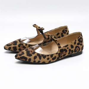 Factory Wholesale Women's Leopard Print Flats - Pointed Toe With Ankle Strap for Daily Casual & Vacation Wear - Product Image 2