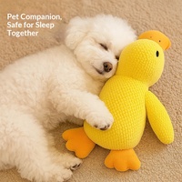 Peluche Canard pour Chien, Compagnon pour Animaux de Compagnie, pour Soulager l'Anxiété et Favoriser le Sommeil, Jouet Doux en Peluche pour Chiens de Petite et Moyenne Taille, Chiots, pour le Lit