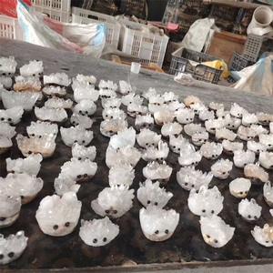 新品到着4-5cmクリスタル工芸品,自然クリアクォーツクリスタルクラスター彫刻ハリネズミの像を販売 - Product Image 1