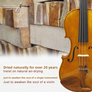 Violon acoustique artisanal de haute qualité CHENTUO CT5.1, rouge brun, entièrement en érable flammé massif, table en épicéa, touche en ébène, autres fabriqués - Product Image 5