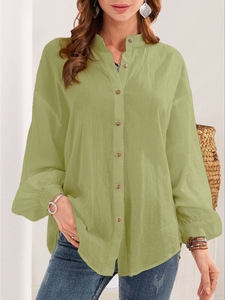 <span class=keywords><strong>Camicia</strong></span> da <span class=keywords><strong>donna</strong></span> primavera estate nuova a manica lunga elegante in cotone <span class=keywords><strong>camicia</strong></span> di <span class=keywords><strong>lino</strong></span> Cardigan da <span class=keywords><strong>donna</strong></span> bianco chiaro - Product Image 6