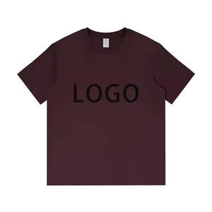 เสื้อกีฬาแขนสั้นใส่ได้ทั้งชายและหญิงผ้าคอตตอนขนาดใหญ่โลโก้ทรงหลวมออกแบบได้ตามต้องการสำหรับฤดูร้อน - Product Image 4