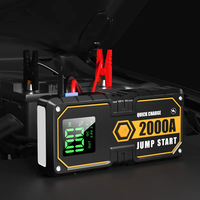 Démarreur de voiture portable 12V, courant de crête 800A, batterie lithium 20000mAh, écran numérique, charge rapide USB pour voiture, camion, moto