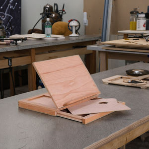 Chevalet d'art portable réglable en bois de style Art déco, écologique, avec tiroirs de rangement et <span class=keywords><strong>palette</strong></span> pour la peinture - Product Image 3