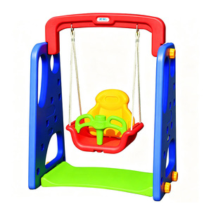 Seggiolino <span class=keywords><strong>Altalena</strong></span> Premium per Bambini, Telaio Anti-Ribaltamento con Disegni Cartoon, Approvato CE, Attrezzatura da Gioco per Interni ed Esterni per Bambini da 1 a 6 Anni - Product Image 1