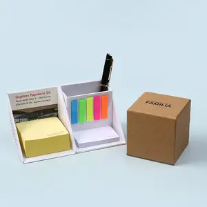 Werbe-benutzer definierte Haft notizen Box Multi-Funktion Memo Pad Cube Haft notizen Pad mit Stift halter