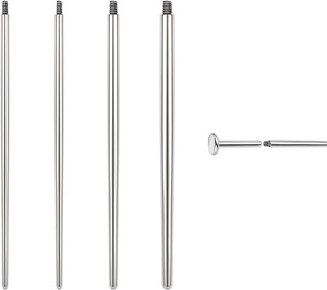 <span class=keywords><strong>Aguja</strong></span> para Piercing de Labio con Rosca de Acero Inoxidable 316L de HadiyahBeauty - Product Image 2