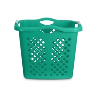Panier à linge en plastique creux respirant, bac de rangement portable pour salle de bain, chambre et buanderie