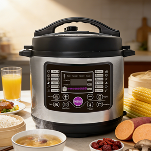 Olla a Presión Eléctrica Inteligente de 6L de Capacidad, Multifuncional, de Aluminio Antiadherente, con Acero Inoxidable, para el Hogar, KC04014 - Product Image 2