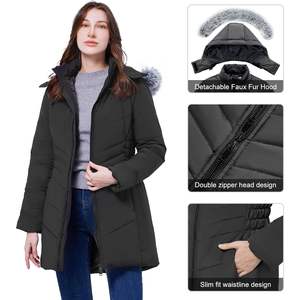 2025แจ็กเก็ตขนยาวหนาอบอุ่นสำหรับผู้หญิง, เสื้อแจ็คเก็ตขนแกะปักพร้อมฮู้ดถอดออกได้มี XS-XL ไซส์ให้เลือก - Product Image 3