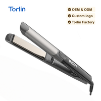 Lisseur de cheveux Torlin Grey Luxury Premium avec affichage de la température LED PTC à chauffage rapide, pour salon et usage domestique, 260°C, nouveau modèle chinois