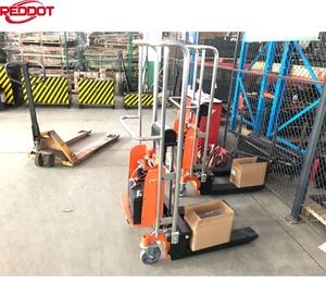 Apilador <span class=keywords><strong>semi</strong></span> eléctrico hidráulico, capacidad de 400 kg, precio económico Reddot - Product Image 2