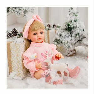Poupée bébé reborn en silicone bon marché de 55 cm pour filles, fonction de conversation, parle russe, espagnol, <span class=keywords><strong>arabe</strong></span>, poupées bébé reborn en silicone - Product Image 1