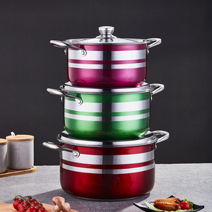 Chất Lượng Cao Nhà Máy Bán Buôn Nhà Bếp Nấu Ăn Nồi Thép Không Gỉ Đặt, Có Một Ba Lớp Dưới, Thích Hợp Cho Bếp Sử Dụng - Product Image 2