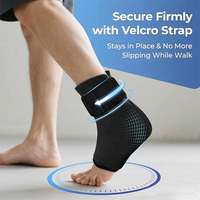 Attelle de compression pour cheville avec poche à glace de classe II pour soulagement de la tendinite d'Achille et soutien des entorses de la cheville