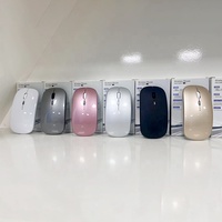 Mouse Wireless Kantor 2.4g BT RGB Grosir dengan Layar Baterai, Mode Ganda Optik Ergonomis, Dapat Diisi Ulang untuk Laptop
