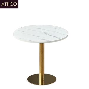 โต๊ะเล็กๆทำจากไม้แบบโมเดิร์นสำหรับร้านอาหารร้านอาหารทำจากโลหะหินอ่อนหรูหราใช้ในร้านกาแฟ - Product Image 1