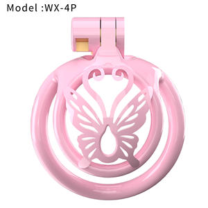 รักเรซิ่นชายพรหมจรรย์กรงไก่ 5 อวัยวะเพศชายแหวนไก่แขนล็อคกรงอวัยวะเพศชายทาสของเล่นทางเพศสําหรับผู้ชาย - Product Image 4