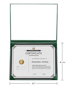 Logo personnalisé d'estampage de ruban d'estampage d'or 12 couleurs en cuir lisse A4 couverture de diplôme imprimé dossier de couverture de diplôme - Product Image 3