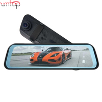 Caméra de tableau de bord Zimtop Dual Cam FHD 1080P 10,0 pouces, streaming multimédia, rétroviseur de voiture, caméra de voiture