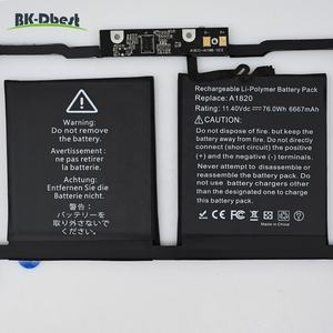 Batería Recargable BK-Dbest de Alta Seguridad 76Wh 6667mAh A1820 para Laptop <span class=keywords><strong>MacBook</strong></span> <span class=keywords><strong>Pro</strong></span> Retina <span class=keywords><strong>15</strong></span> Touch Bar A1707 Año 2016 <span class=keywords><strong>2017</strong></span> - Product Image 4