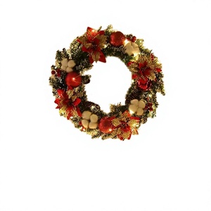 Nouvelle tendance, couronne de Noël en plastique écologique, artificielle, personnalisable, tendance, multicolores, avec des cônes de pin - Product Image 4