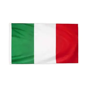ปรับแต่งการออกแบบพิมพ์โลโก้ของคุณแฟนรายการโพลีเอสเตอร์ 68D ยอมรับวัสดุที่กําหนดเองอิตาลี 3x5 จัดส่งที่รวดเร็วธงชาติอิตาลี