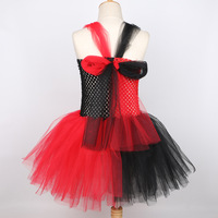 Halloween Harley Quinn Cos robe couronne baguette magique sac gant collier Bracelet anneau boucle d'oreille ensemble fête Clown Performance Costume